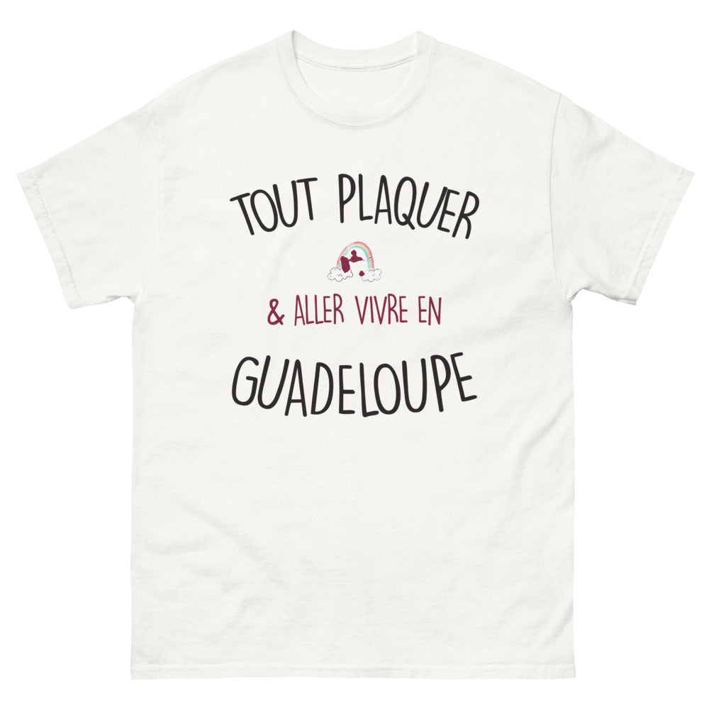 T-shirt Guadeloupe blanc - Tout plaquer et vivre en Guadeloupe