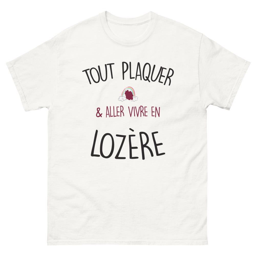 T-shirt Lozère blanc - Tout plaquer et aller vivre en Lozère
