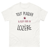 Thumbnail for T-shirt Lozère blanc - Tout plaquer et aller vivre en Lozère