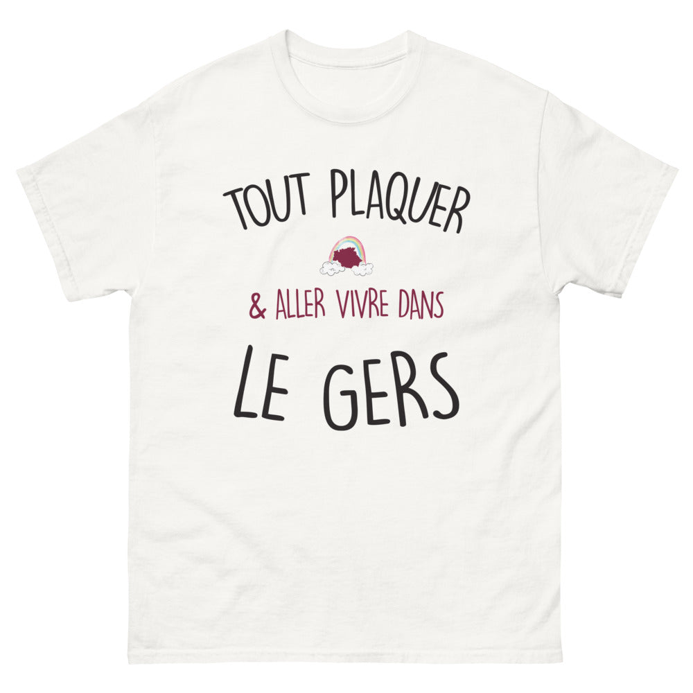 T-shirt Gers blanc - Tout plaquer et vivre dans le Gers
