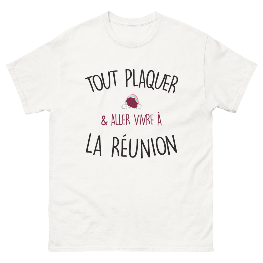T-shirt La Réunion blanc - Tout plaquer et vivre à La Réunion