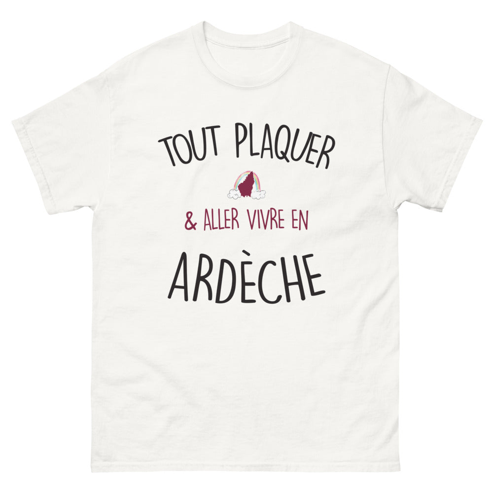 T-shirt Ardèche blanc - Tout Plaquer et Partir Vivre en Ardèche