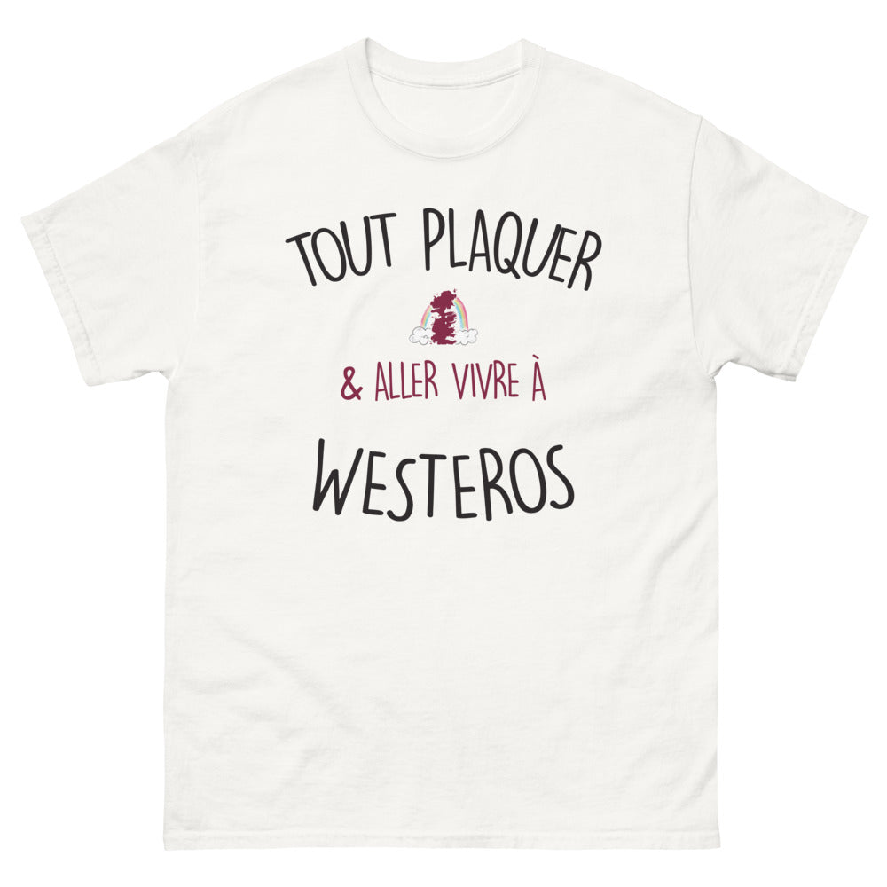 T-shirt Westeros blanc - Tout plaquer pour l'aventure