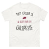 T-shirt Gaspésie blanc - Tout crisser là et aller vivre en Gaspésie