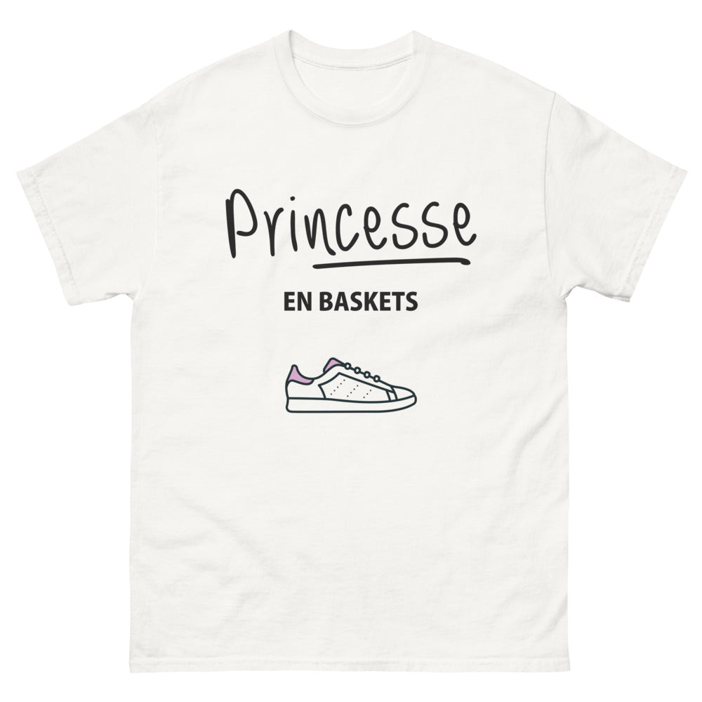 T-shirt France blanc - Princesse en baskets