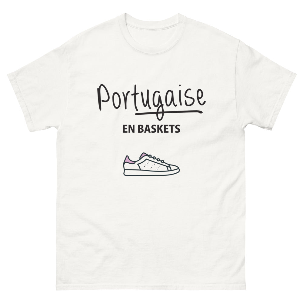 T-shirt Portugal blanc - Portugaise en baskets