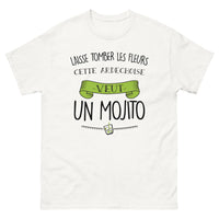 Thumbnail for T-shirt Ardèche blanc - Laissez tomber les fleurs, mojito !