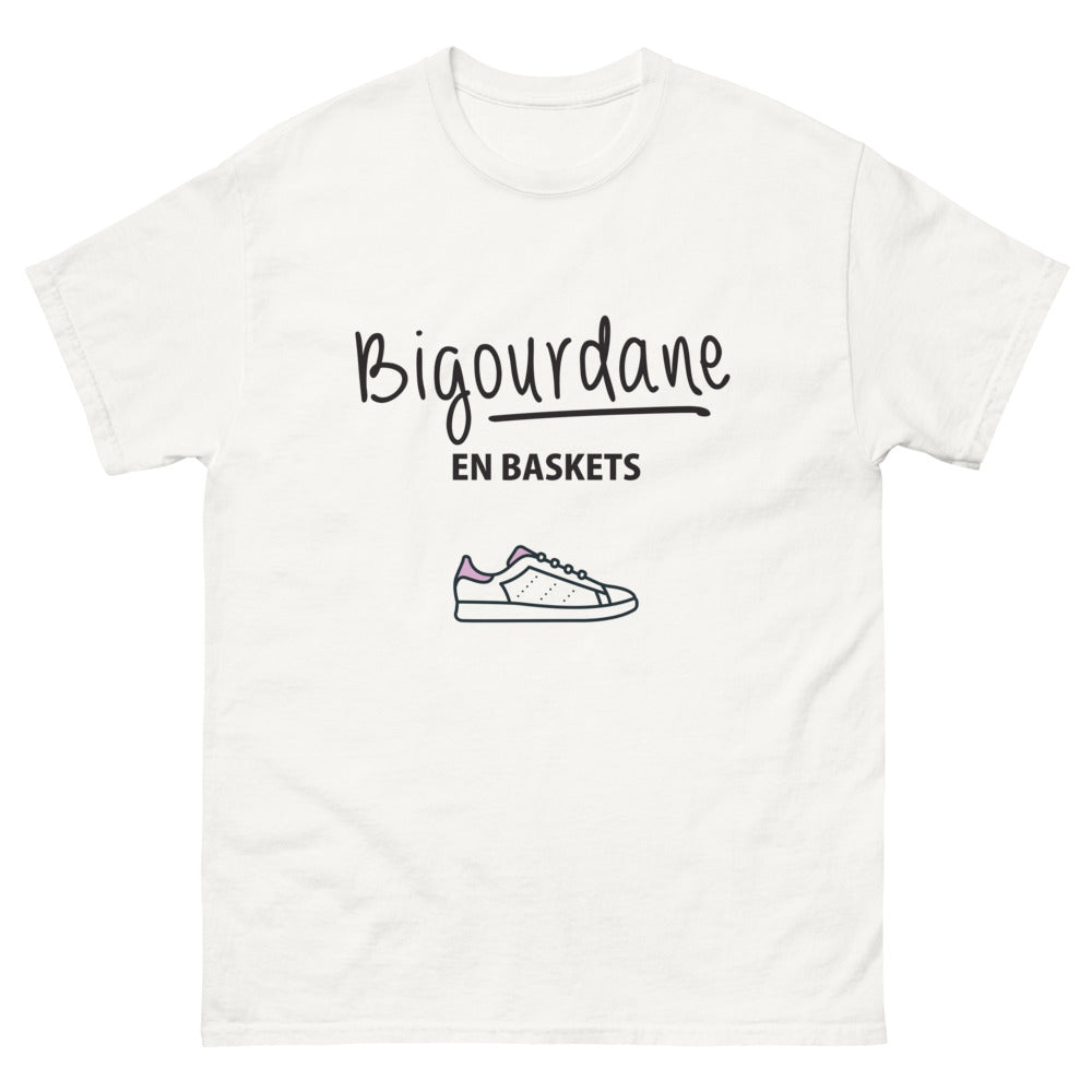 T-shirt Pyrénées blanc - Bigourdane en baskets