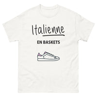 Thumbnail for T-shirt Italie blanc - Italienne en baskets esprit libre