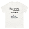 T-shirt Italie blanc - Italienne en baskets esprit libre