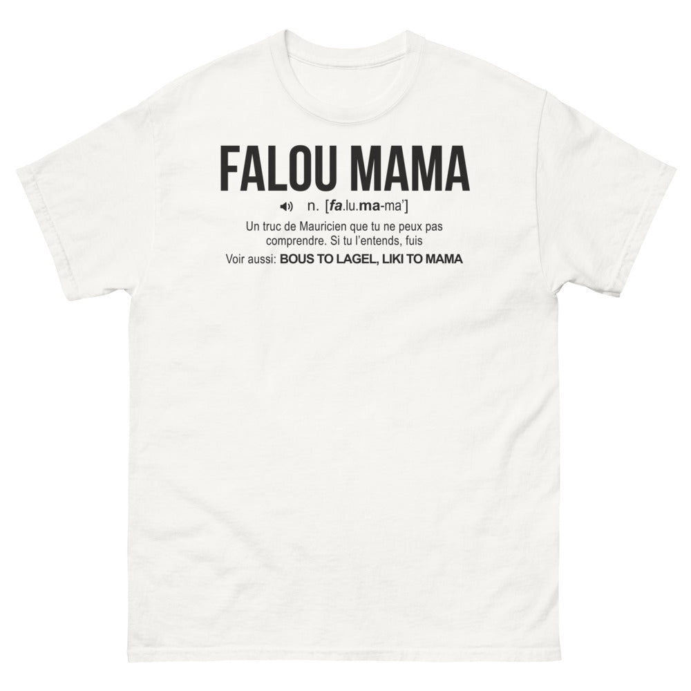 T-shirt Maurice blanc - falaise de prairies humoristique