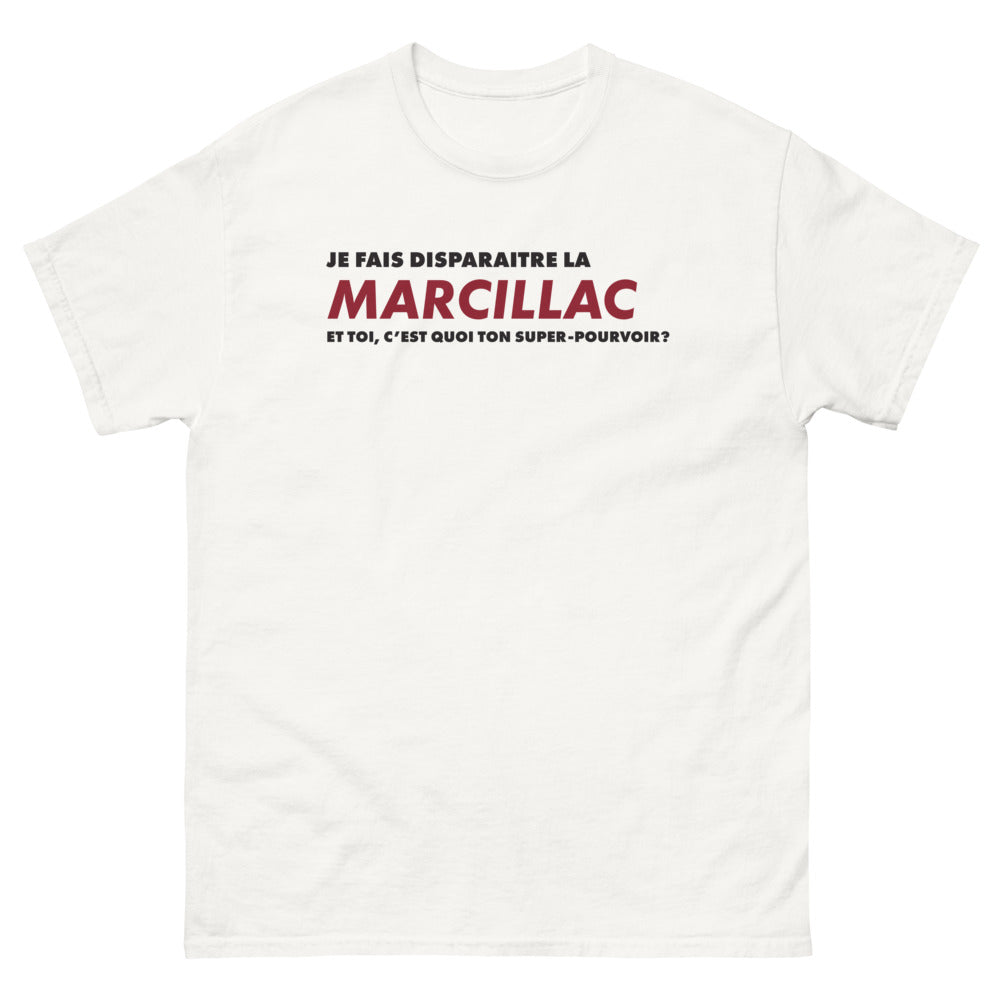 T-shirt Marcillac blanc - Je fais disparaître la Marcillac