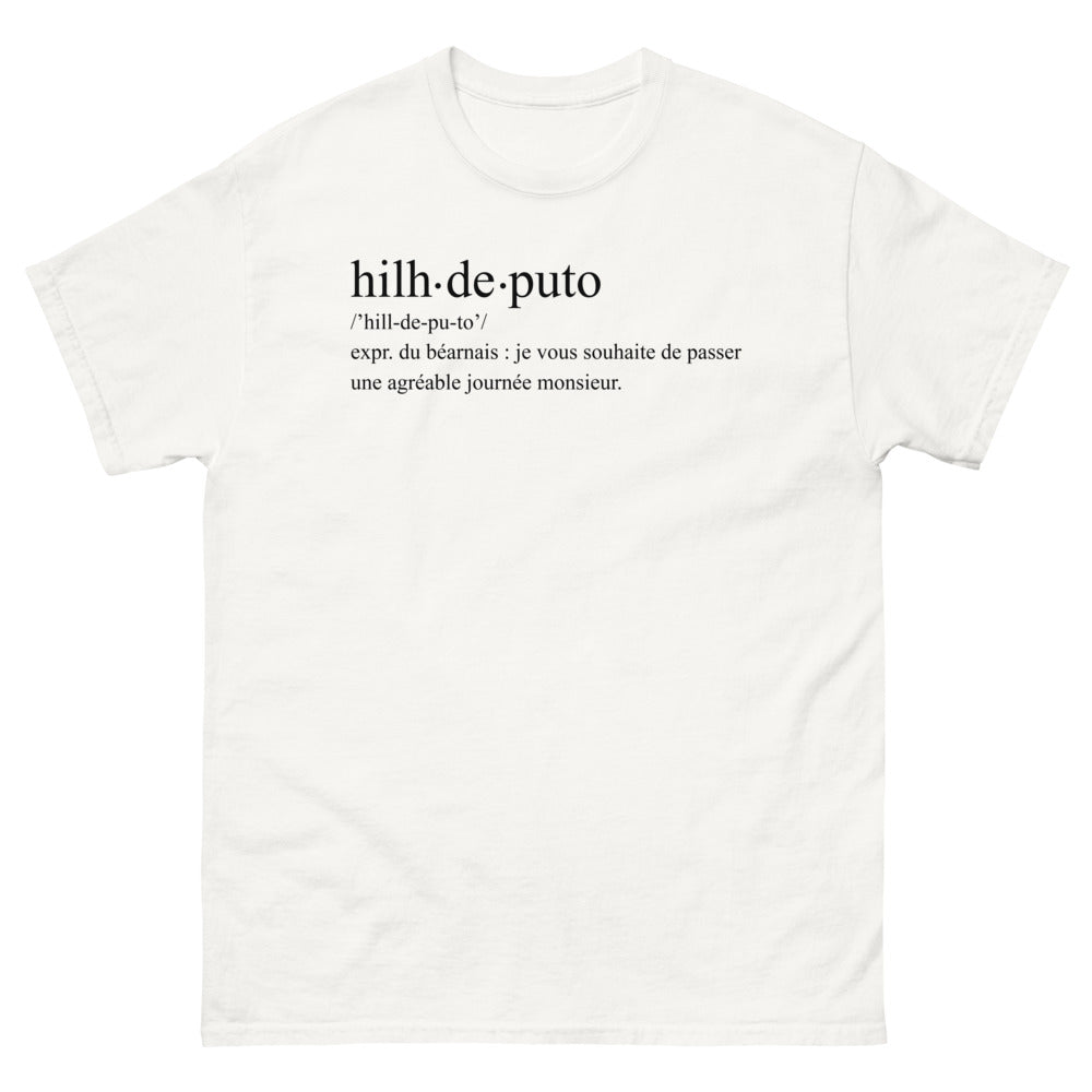T-shirt Béarn blanc - Hilh de Puto, expression amusante