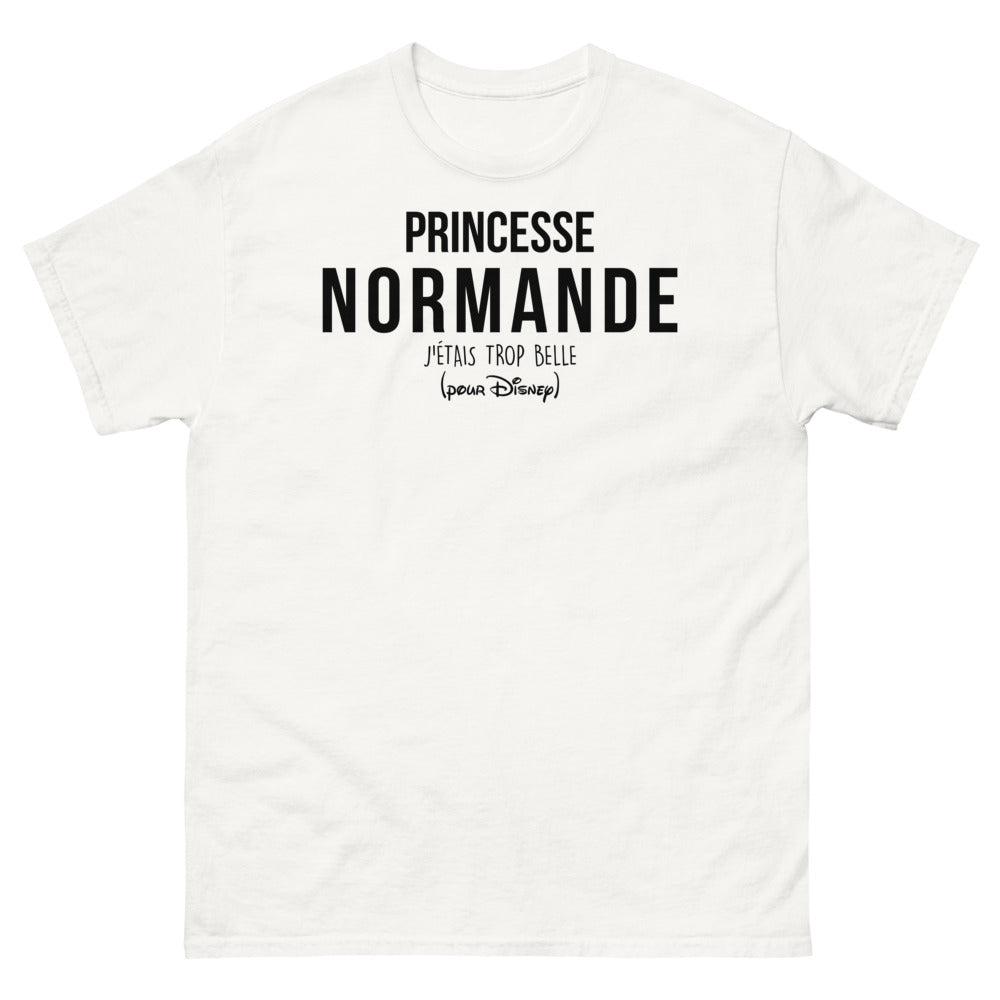 T-shirt Normandie blanc - J'étais trop belle pour Disney !
