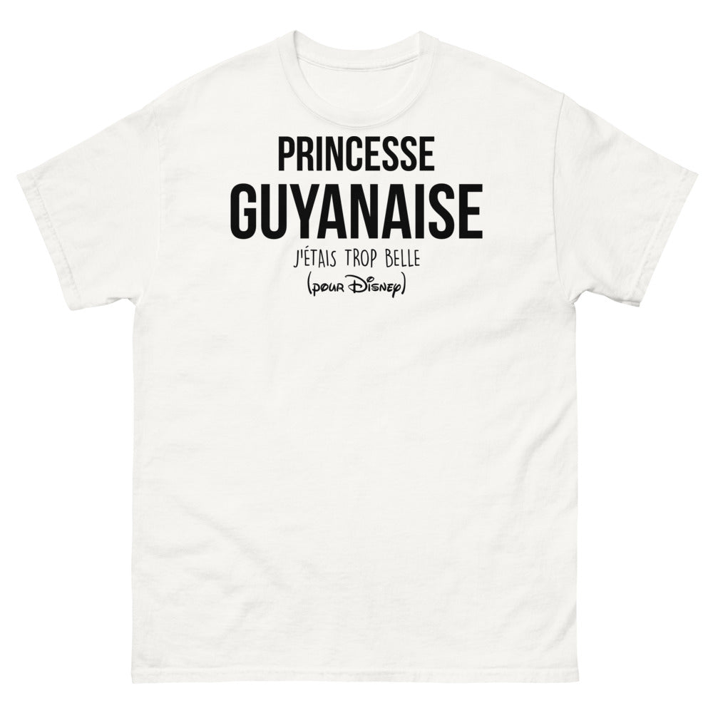 T-shirt Guyane blanc - J'étais trop belle pour Disney