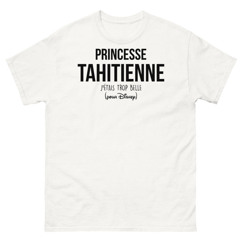 T-shirt Tahiti blanc - J'étais trop belle pour Disney