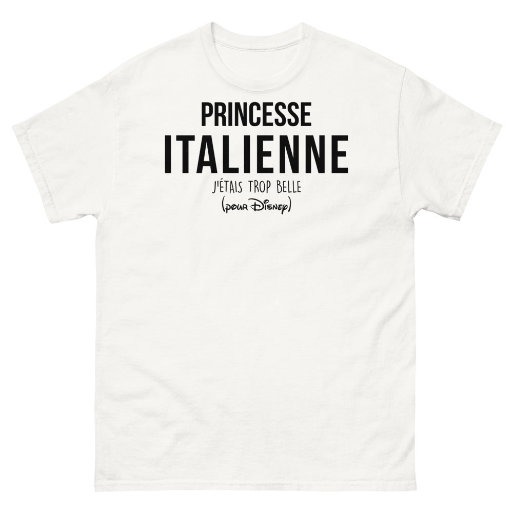 T-shirt Italie blanc - J'étais trop belle pour Disney