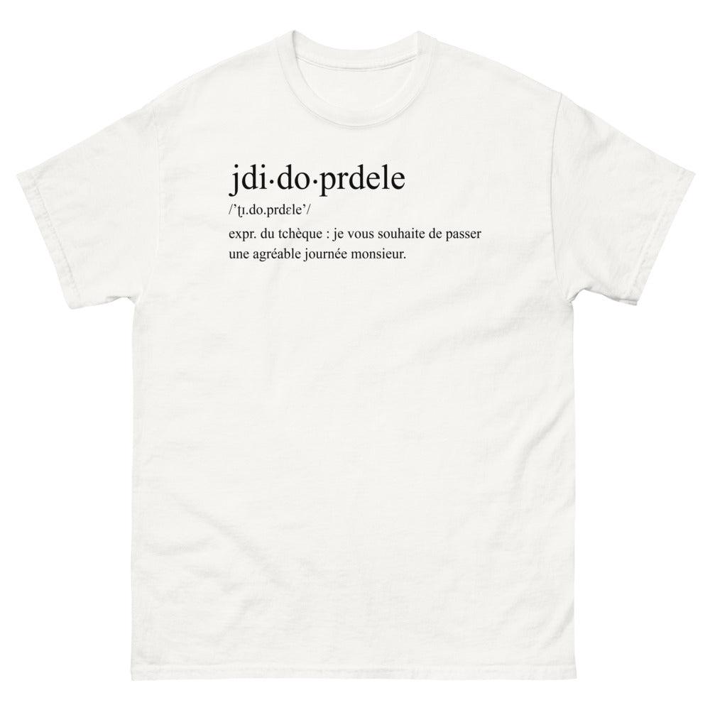 T-shirt Tchèque blanc - Passez une agréable journée Monsieur