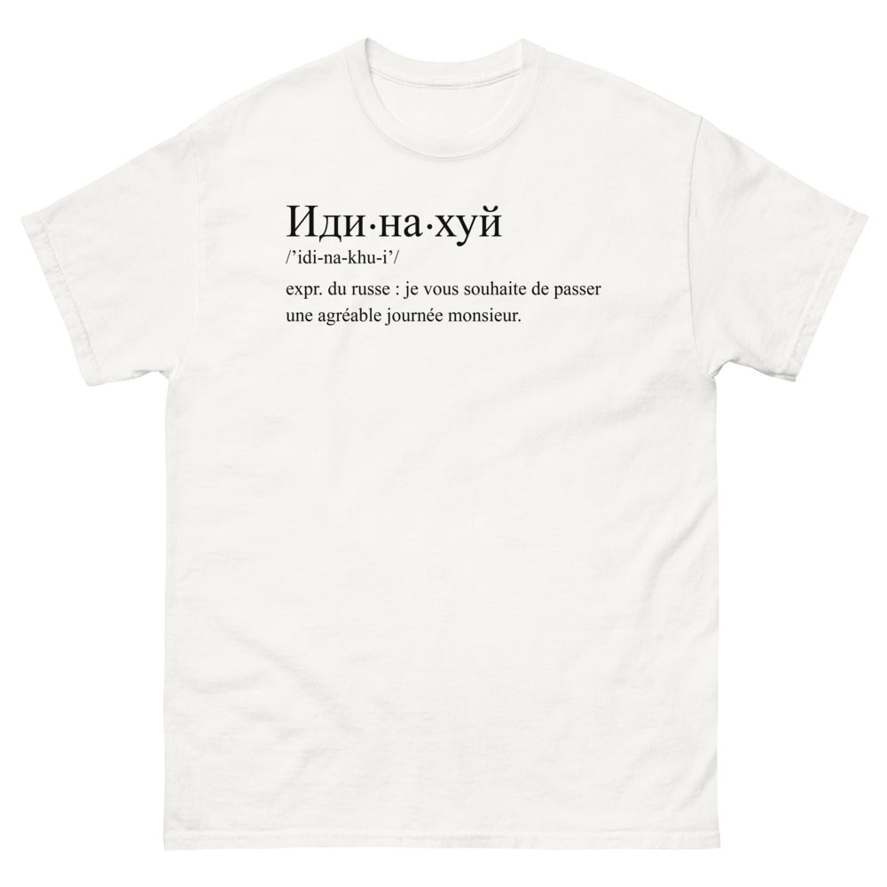T-shirt Russe blanc - Je vous souhaite une agréable journée, Monsieur !