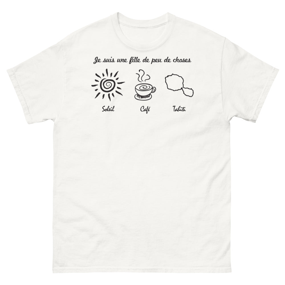 T-shirt Fille de Peu de Choses blanc - Je suis une fille de peu de choses