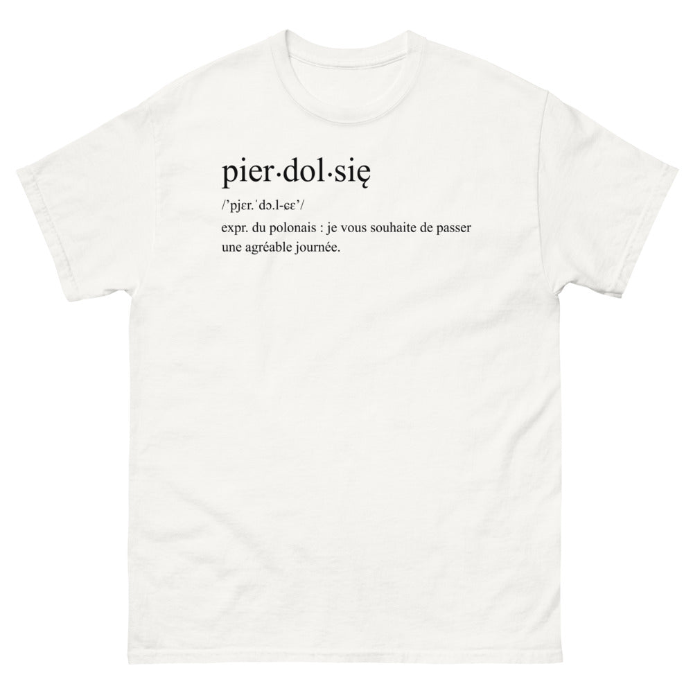 T-shirt Pologne blanc - Je vous souhaite de passer une agréable journée