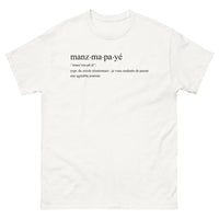 Thumbnail for T-shirt Réunion blanc - Manz Ma Pa Ye, expression créole