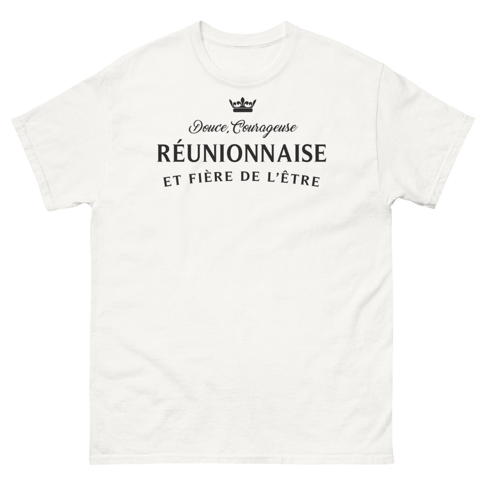 T-shirt Réunion blanche - Douce et Courageuse