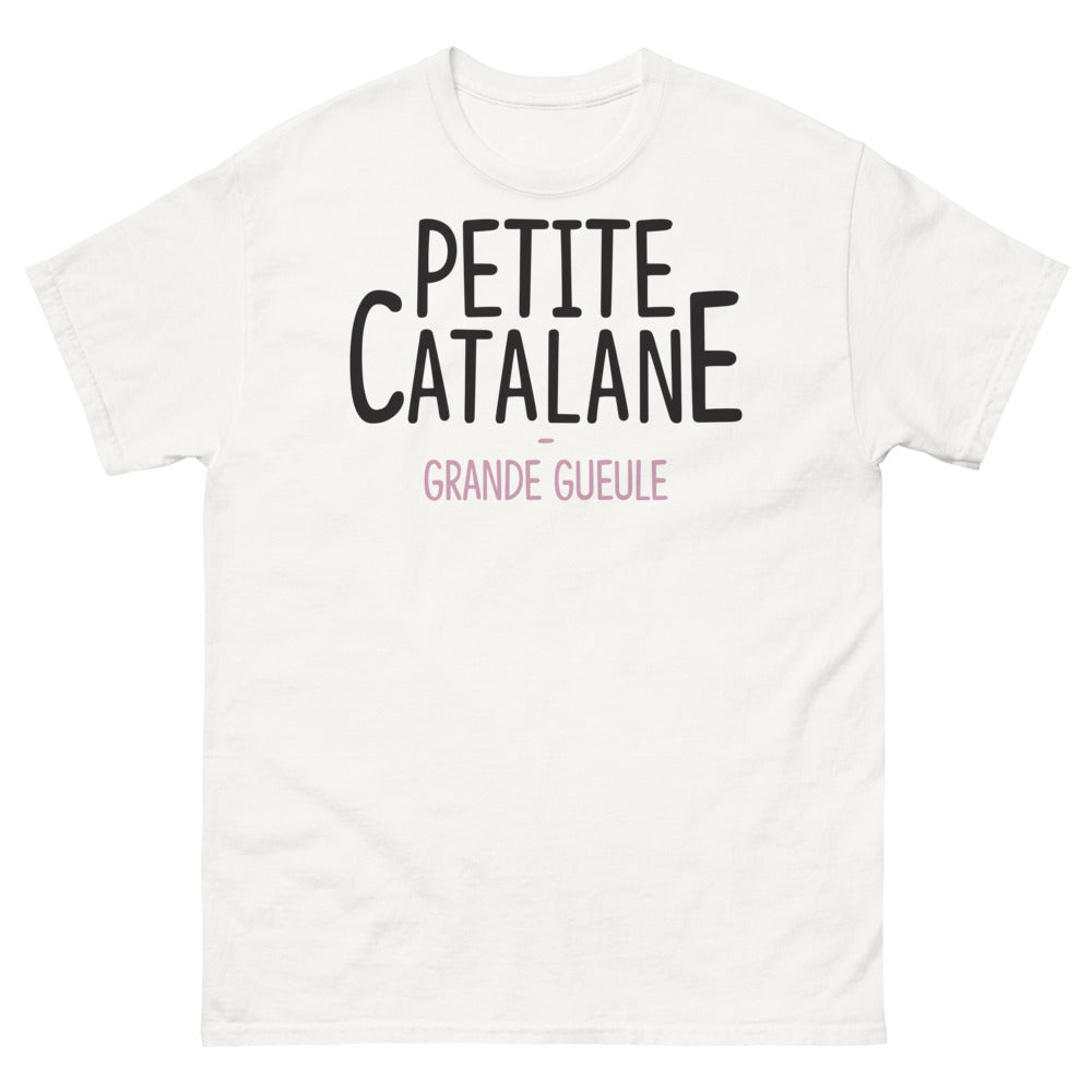 T-shirt Catalogne blanc - Petite Catalane Grande Gueule