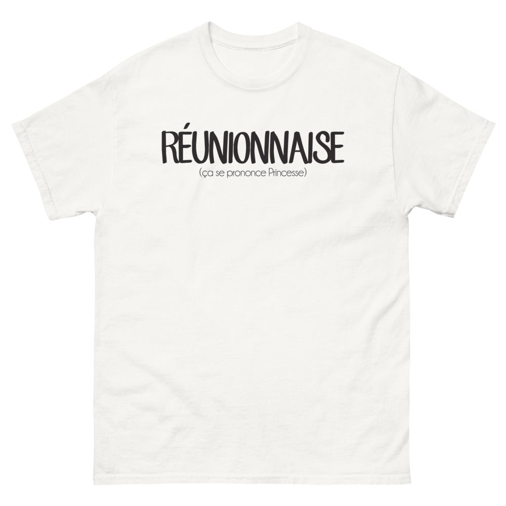 T-shirt Réunionnaise blanc - Ça Se Prononce Princesse