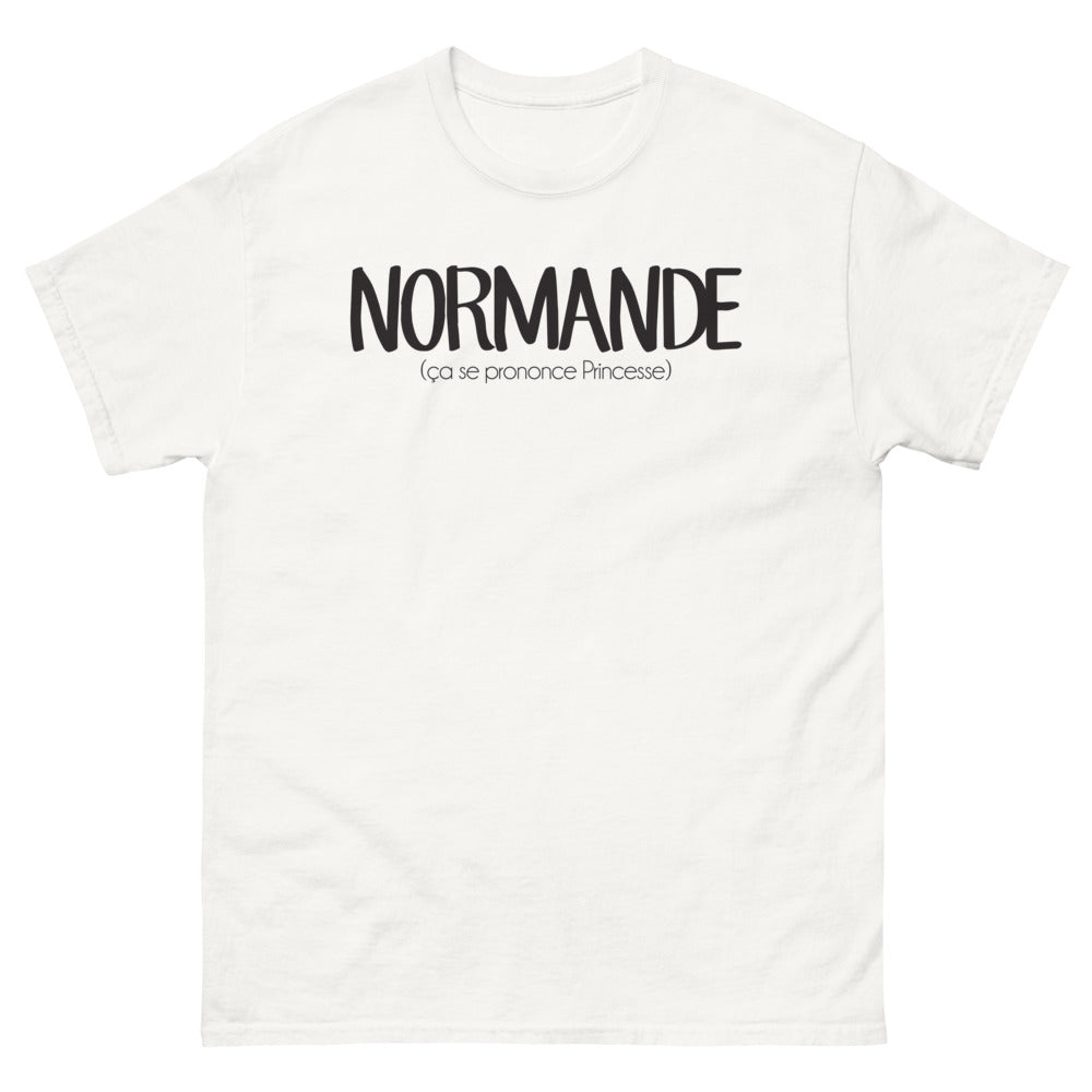 T-shirt Normande blanc - ça se prononce Princesse !