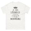 T-shirt Libanais blanc - Cœur sur la main, flamme dans l'âme