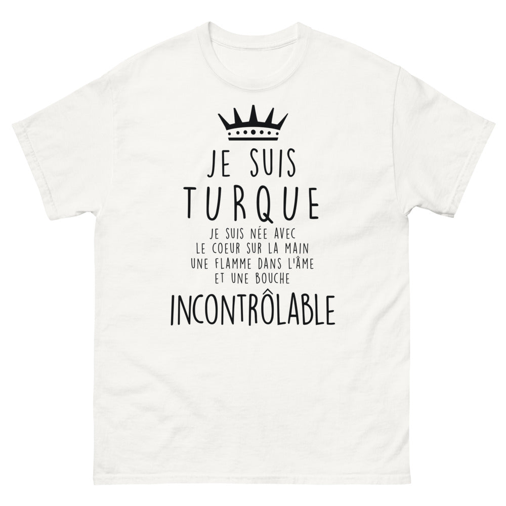 T-shirt Turque blanc - Une flamme dans l'âme