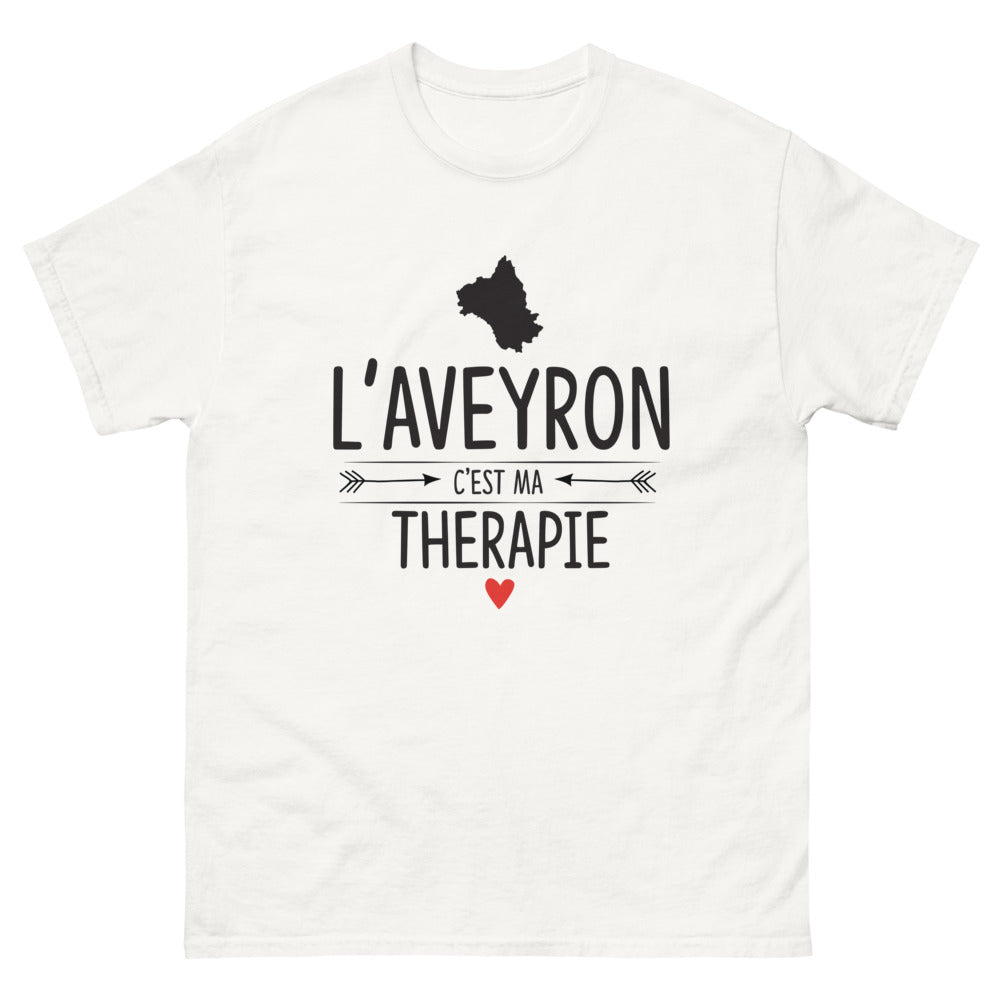 T-shirt Aveyron blanc - L'Aveyron, c'est ma thérapie