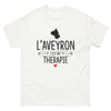 T-shirt Aveyron blanc - L'Aveyron, c'est ma thérapie