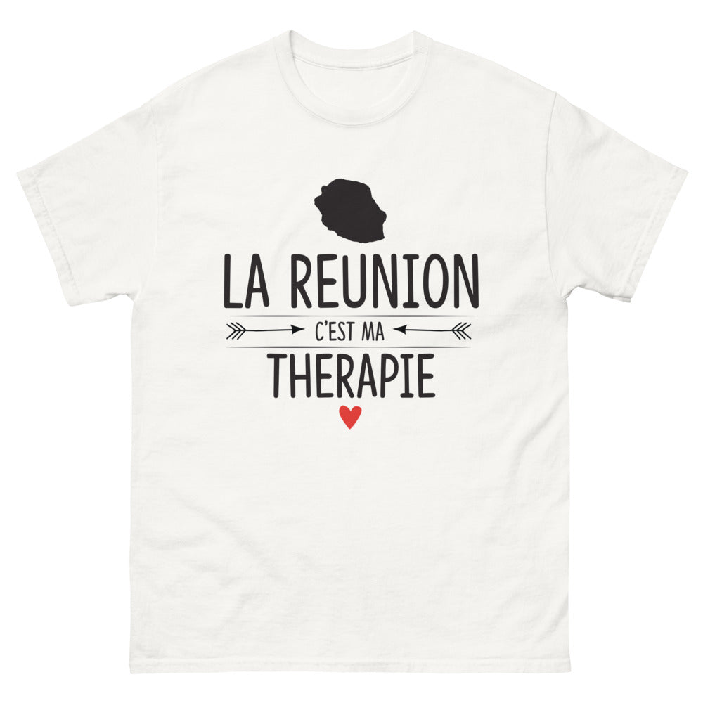 T-shirt La Réunion blanc - La Réunion c'est ma Thérapie