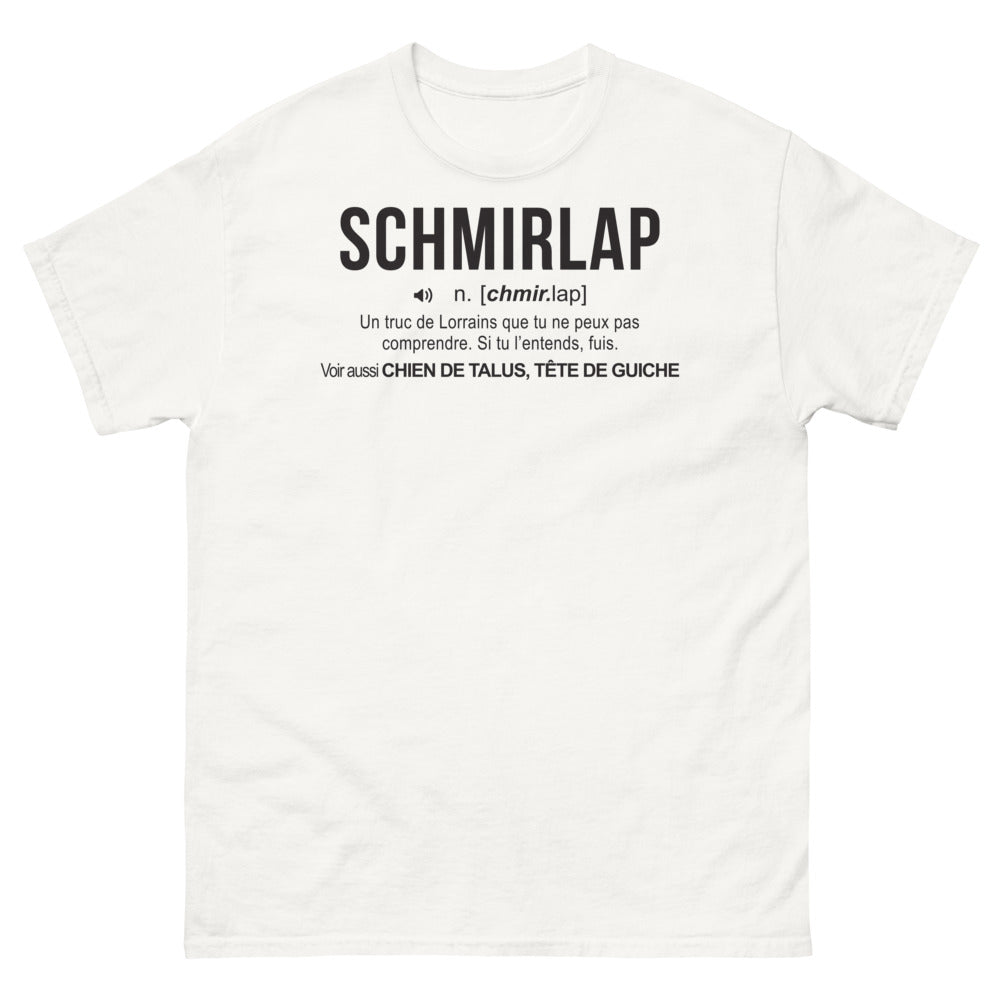 T-shirt Lorraine blanc - phrase amusante des Lorrains