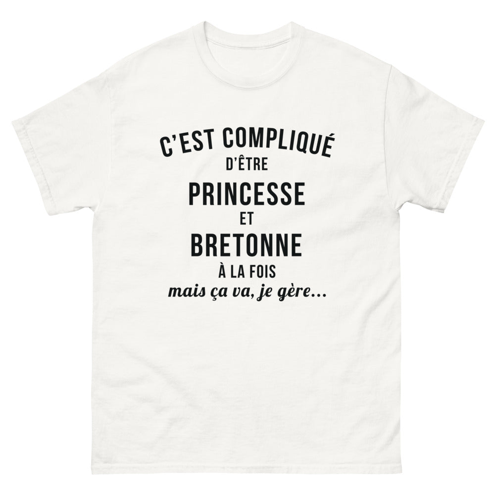 T-shirt Bretagne blanc - C'est compliqué d'être princesse