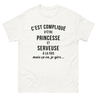 Thumbnail for T-shirt Serveuse et Princesse blanc - Ça va, je gère !