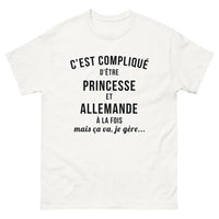 Thumbnail for T-shirt Allemagne blanc - C'est compliqué d'être princesse