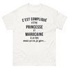 T-shirt Maroc blanc - C'est compliqué d'être princesse et marocaine