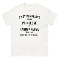 Thumbnail for T-shirt randonneuse blanc - Je gère entre diadème et sac à dos