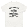 T-shirt randonneuse blanc - Je gère entre diadème et sac à dos