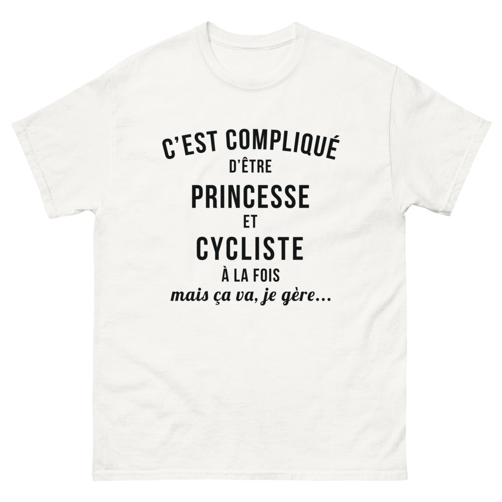 T-shirt Princesse et Cycliste blanc - Ça va, je gère
