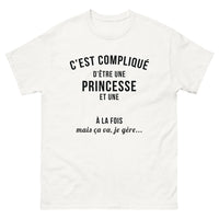 Thumbnail for T-shirt Princesse blanc - C'est compliqué d'être une princesse