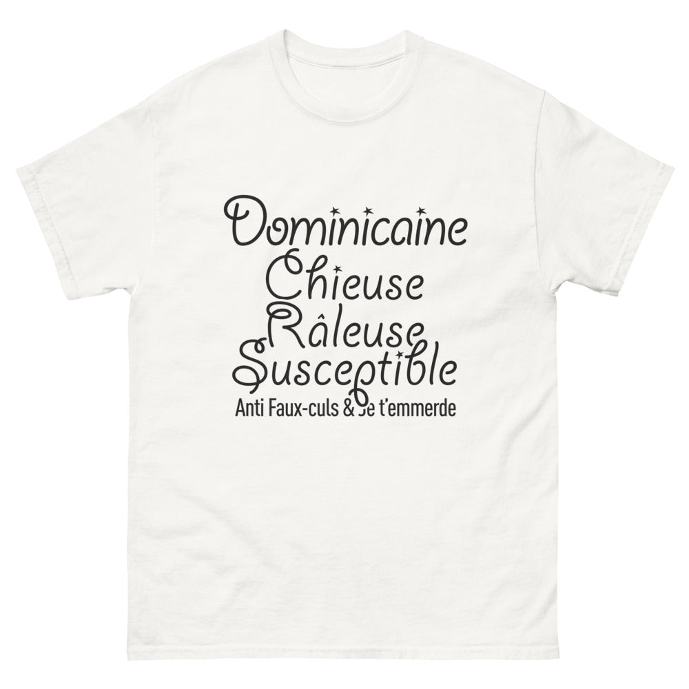 T-shirt Dominicana blanc - Fière et chieuse, esprit franc
