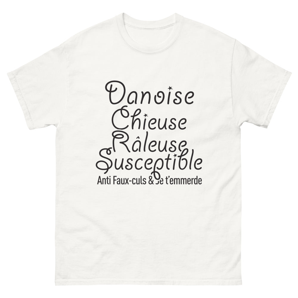 T-shirt Danemark blanc - Danoise chieuse et râleuse