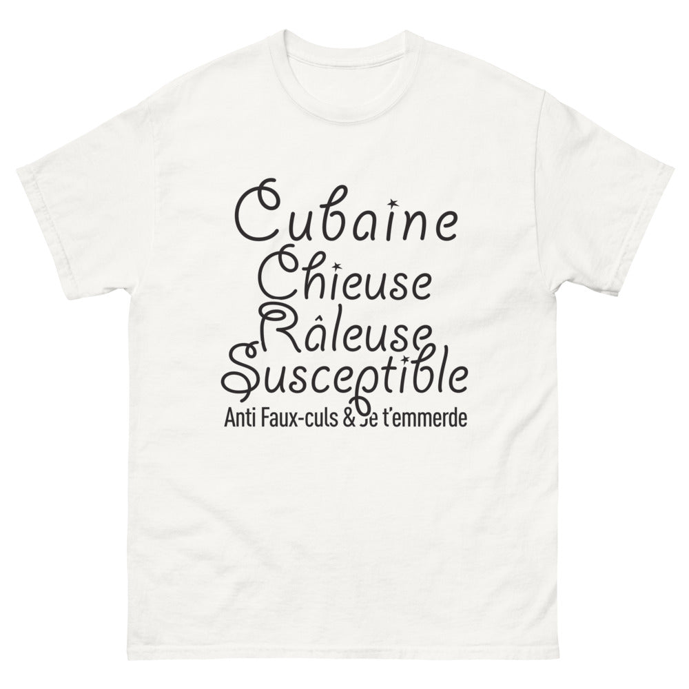 T-shirt Cubaine blanc - Chieuse et fière de l'être