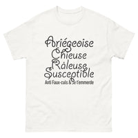 Thumbnail for T-shirt Ariège blanc - Chieuse, râleuse, susceptible