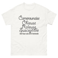 Thumbnail for T-shirt Cameroun blanc - Camerounaise-Chieuse-Râleuse-Susceptible