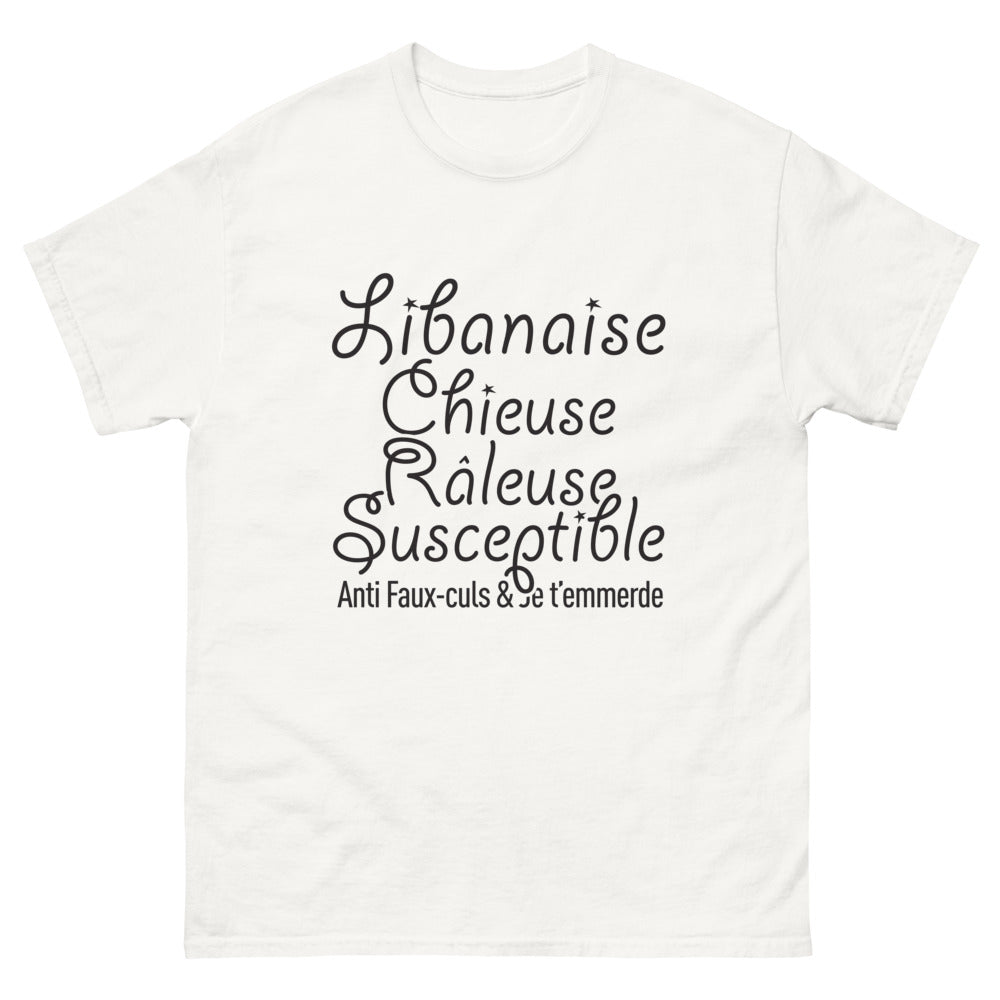 T-shirt Libanais blanc - Chieuse mais fière